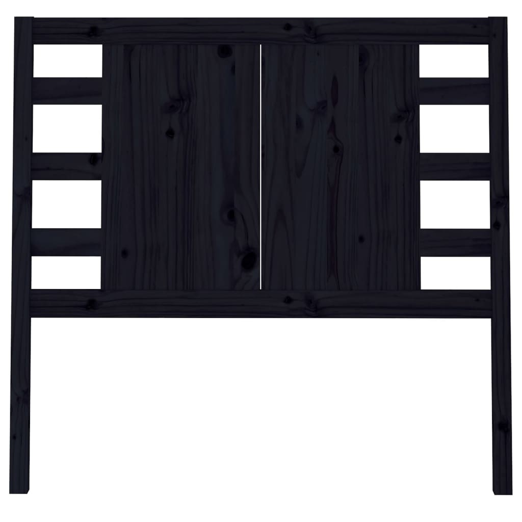 sengegærde 96x4x100 cm massivt fyrretræ sort