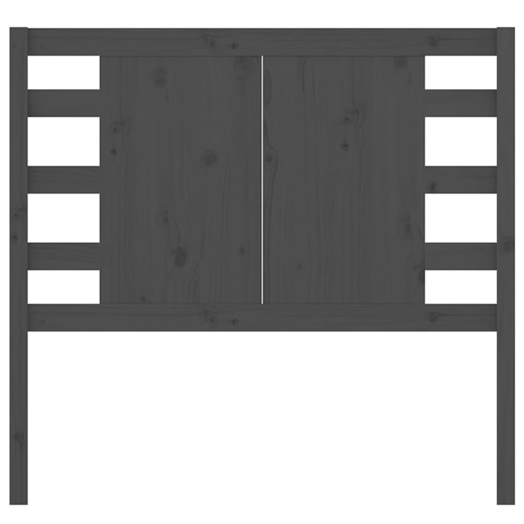 sengegærde 106x4x100 cm massivt fyrretræ grå