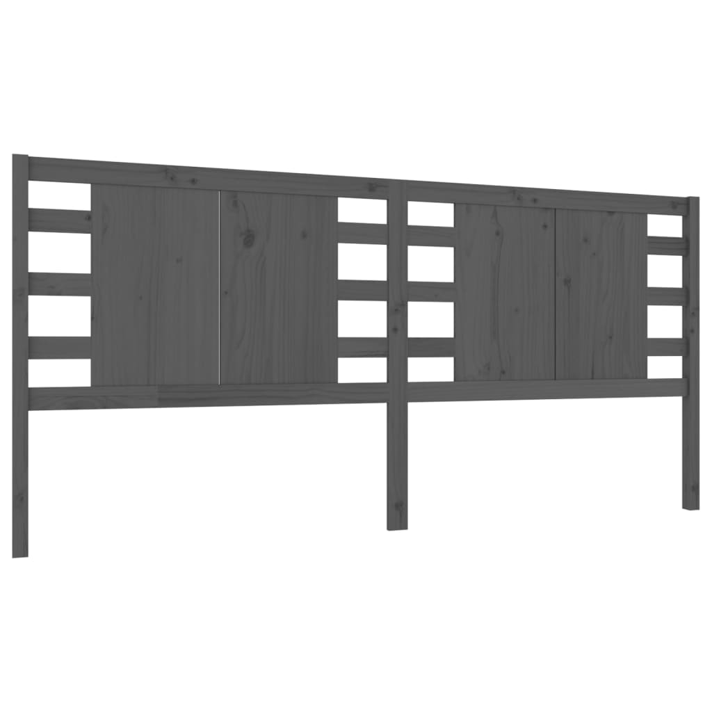 sengegærde 126x4x100 cm massivt fyrretræ grå