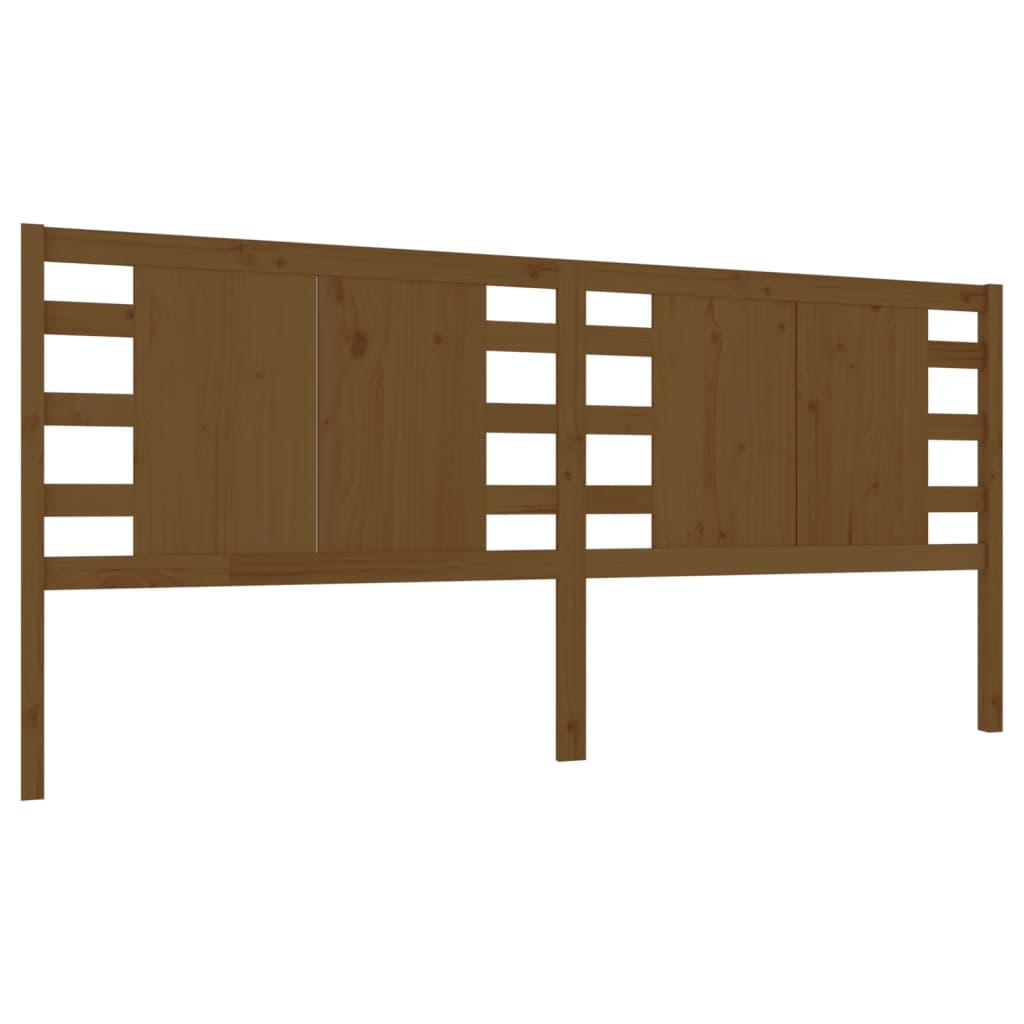 sengegærde 126x4x100 cm massivt fyrretræ gyldenbrun