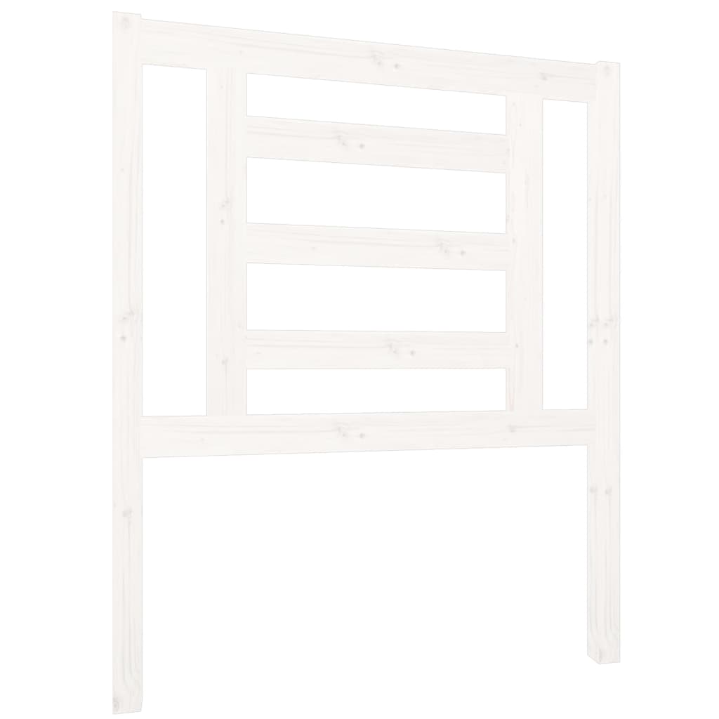sengegærde 81x4x100 cm massivt fyrretræ hvid