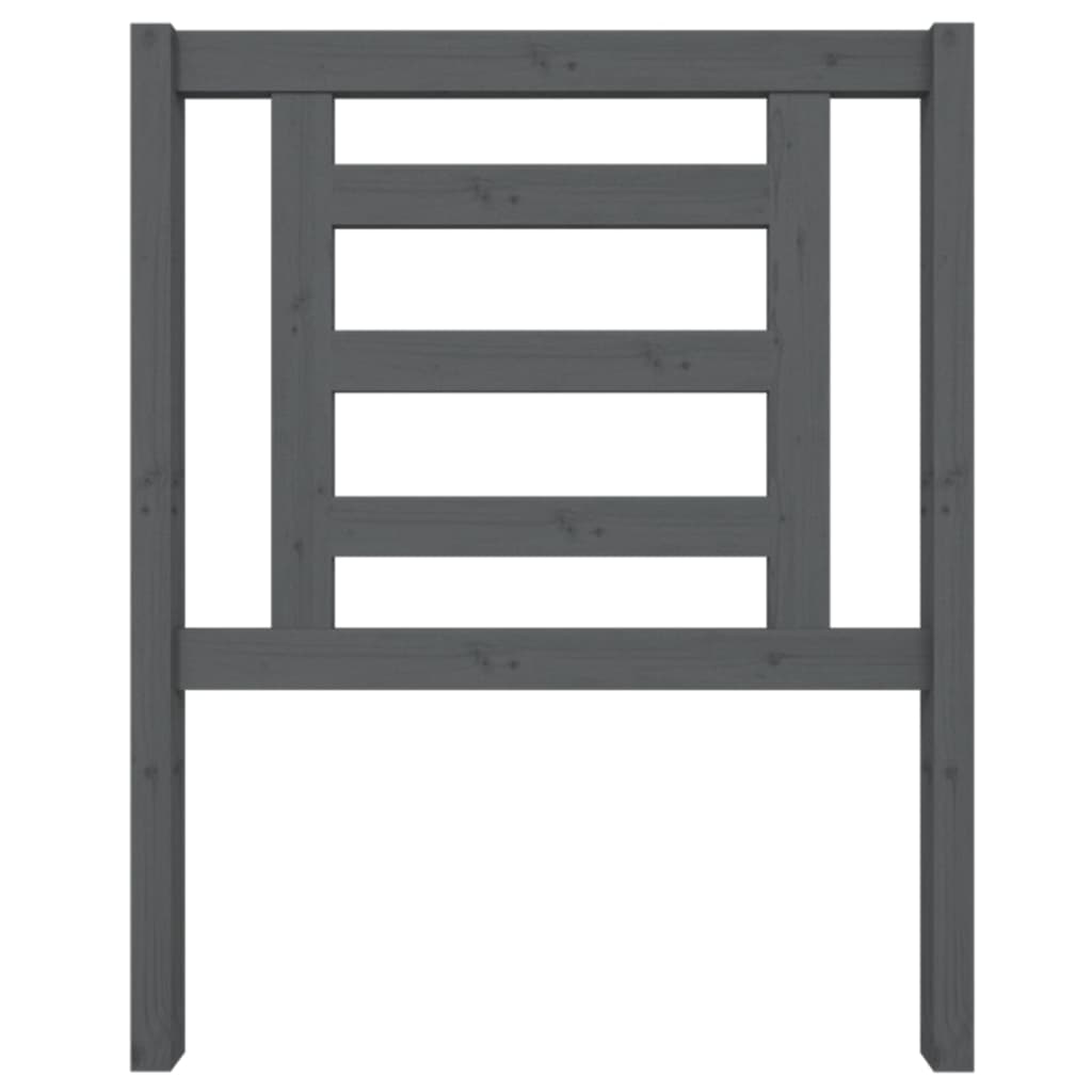 sengegærde 81x4x100 cm massivt fyrretræ grå