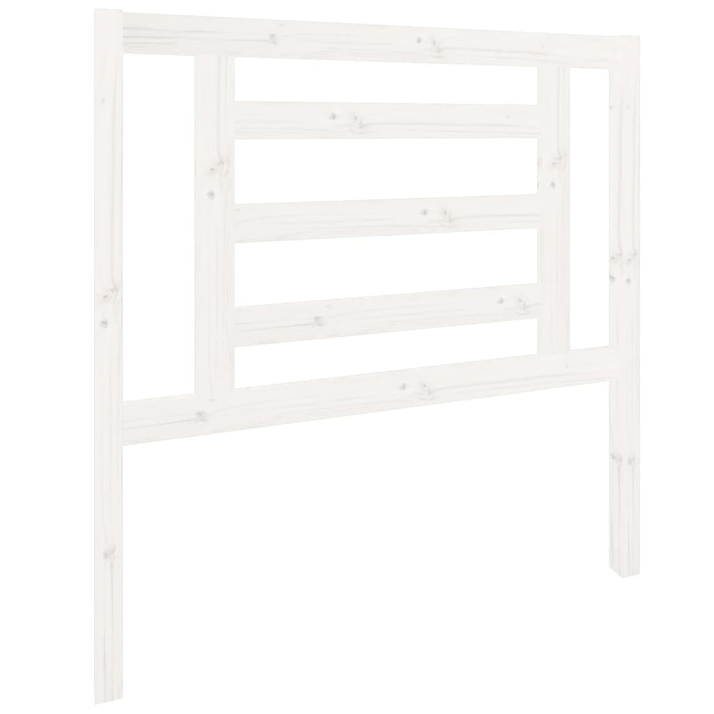 sengegærde 96x4x100 cm massivt fyrretræ hvid