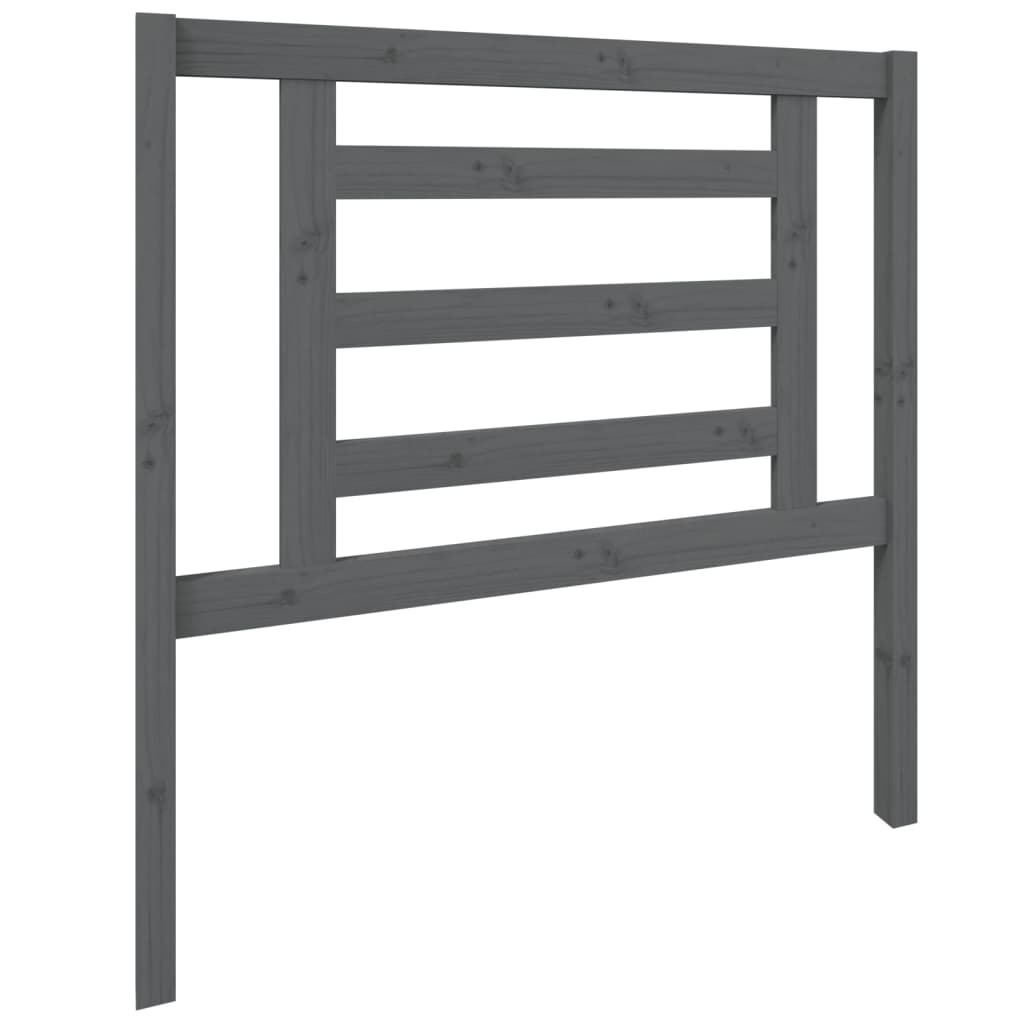 sengegærde 96x4x100 cm massivt fyrretræ grå