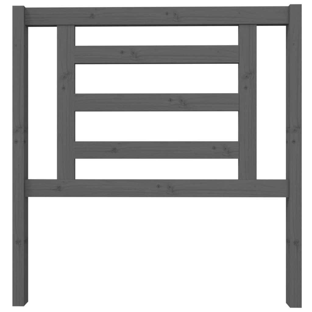 sengegærde 96x4x100 cm massivt fyrretræ grå