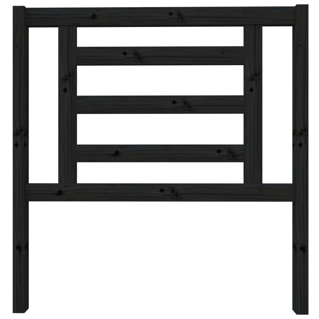 sengegærde 96x4x100 cm massivt fyrretræ sort