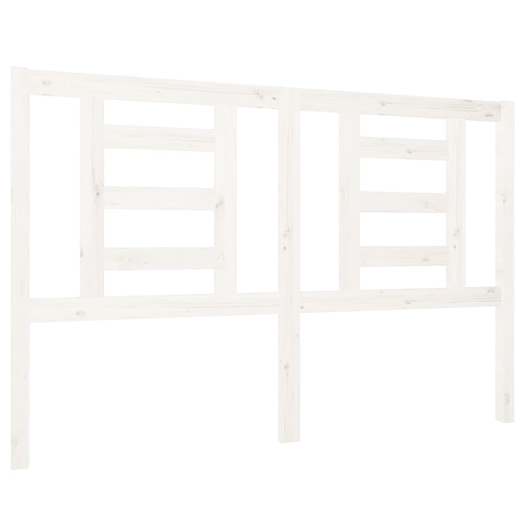 sengegærde 126x4x100 cm massivt fyrretræ hvid