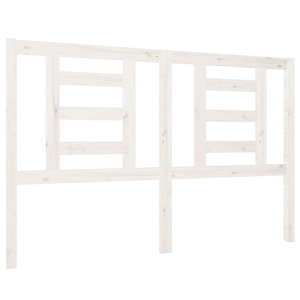 sengegærde 146x4x100 cm massivt fyrretræ hvid