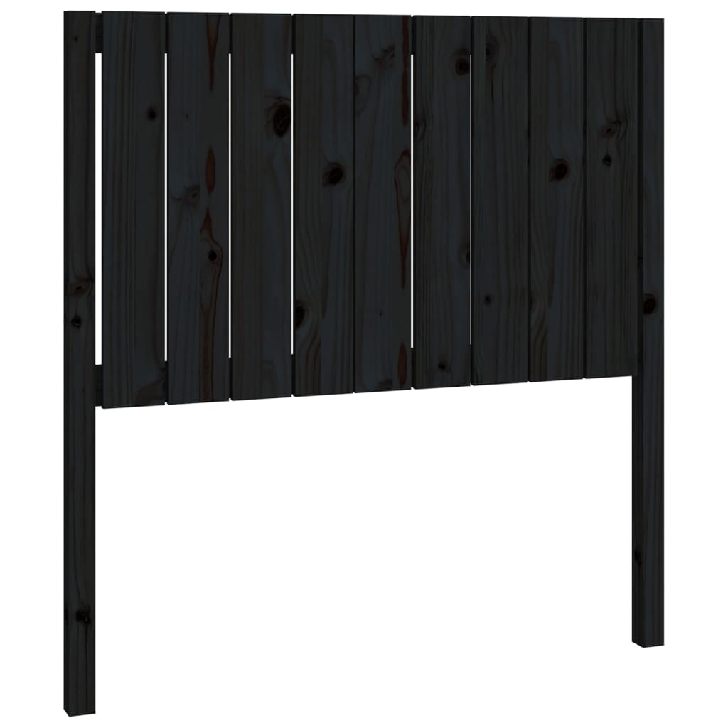 sengegærde 95,5x4x100 cm massivt fyrretræ sort