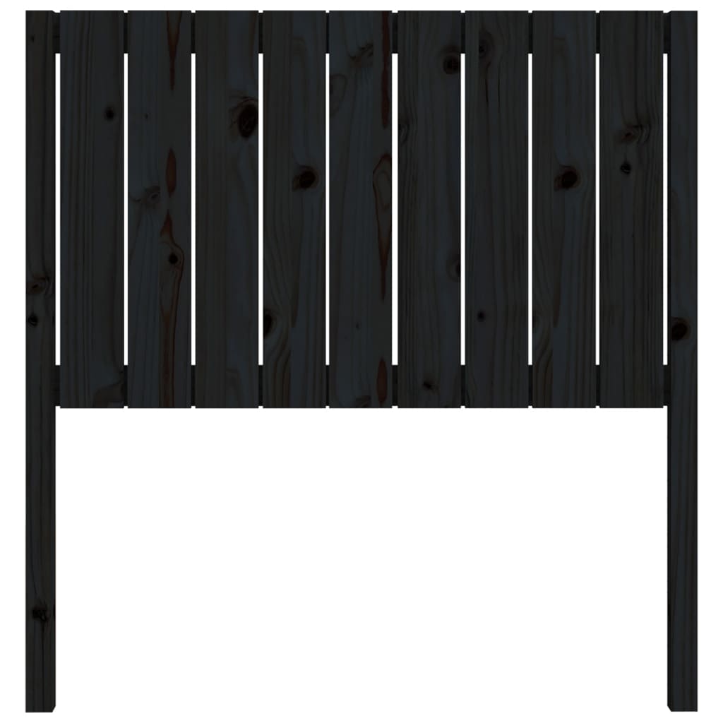 sengegærde 95,5x4x100 cm massivt fyrretræ sort