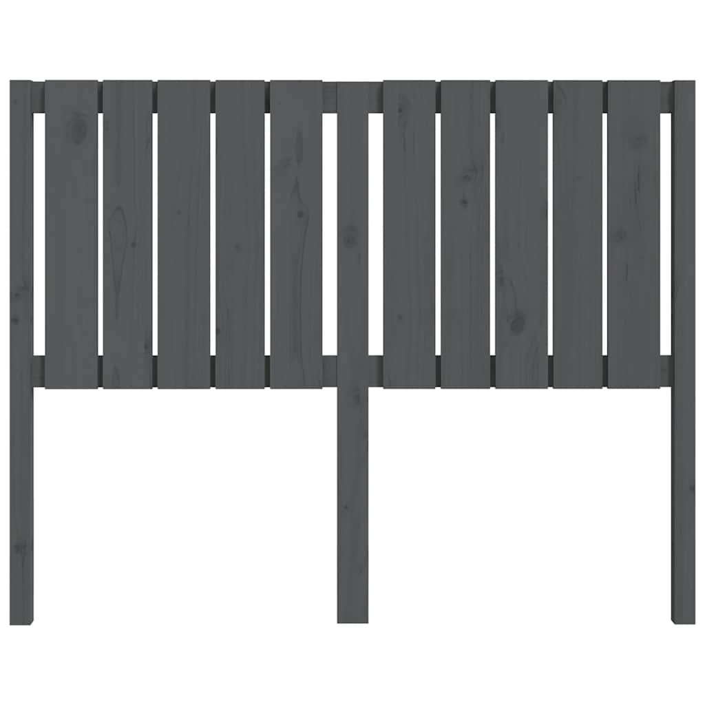 sengegærde 125,5x4x100 cm massivt fyrretræ grå