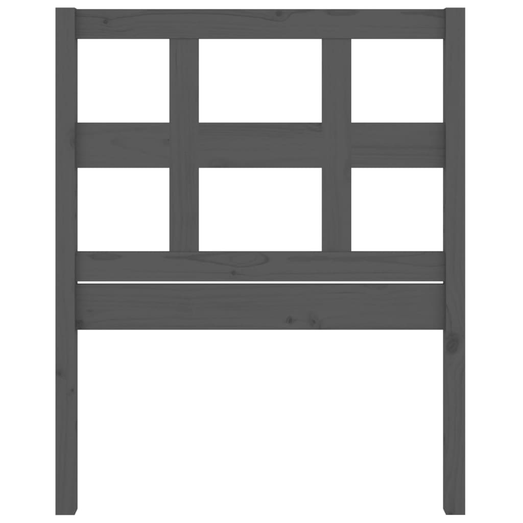 sengegærde 80,5x4x100 cm massivt fyrretræ grå