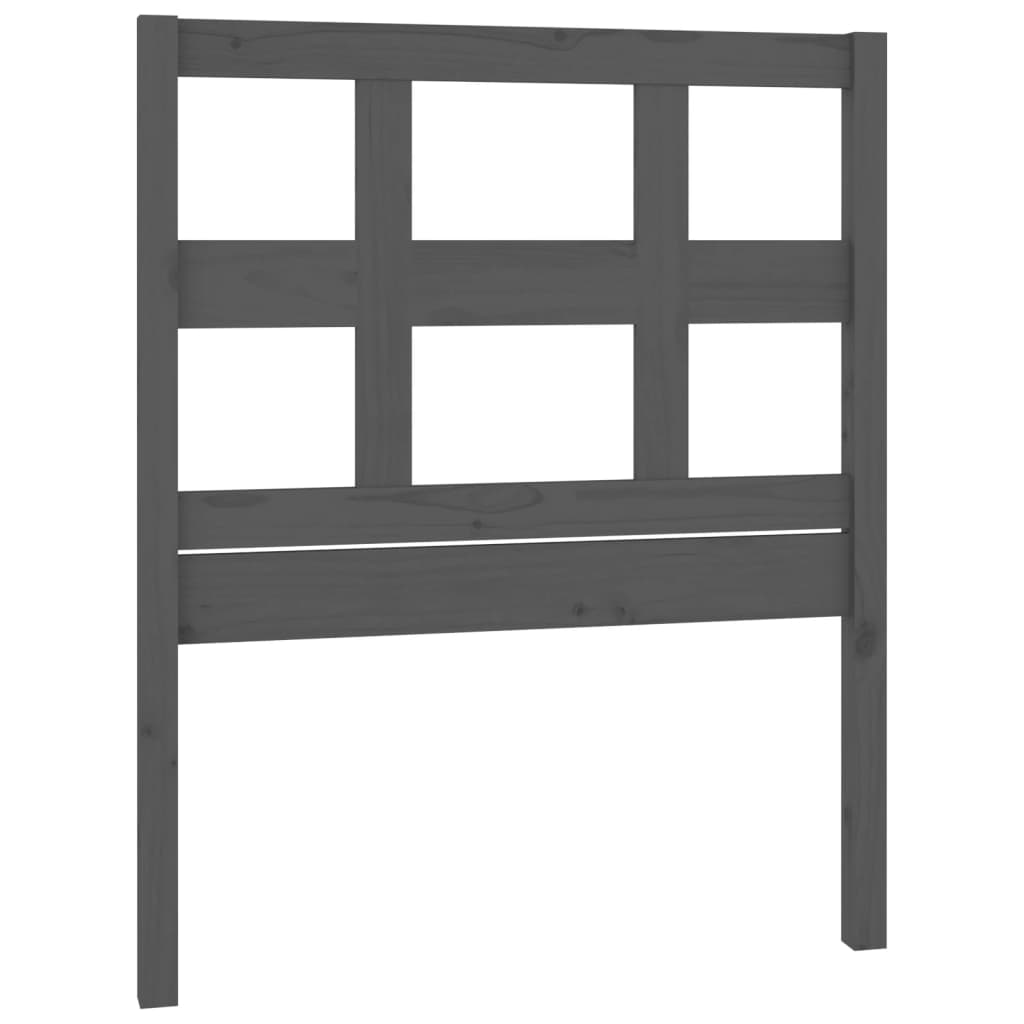 sengegærde 95,5x4x100 cm massivt fyrretræ grå