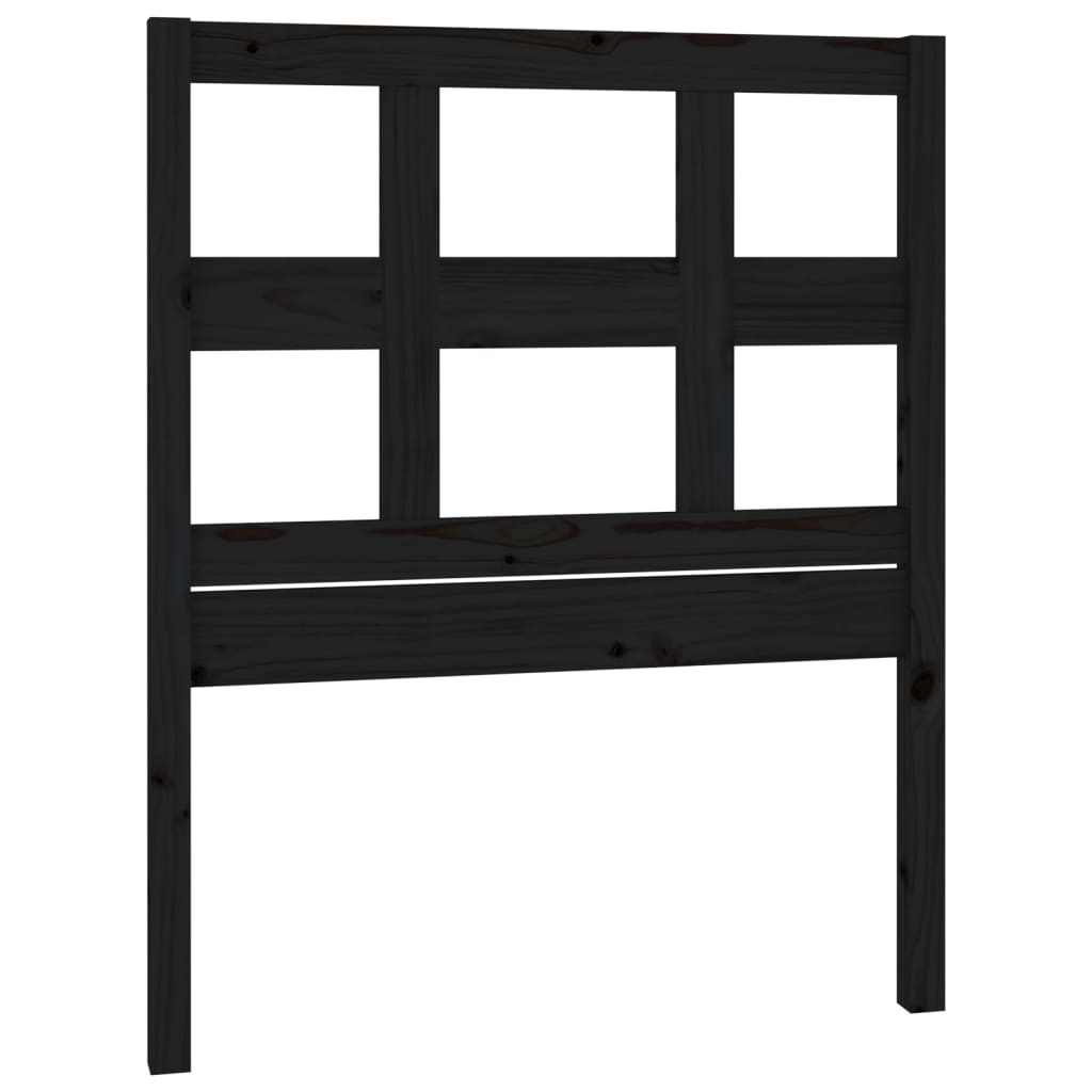 sengegærde 95,5x4x100 cm massivt fyrretræ sort