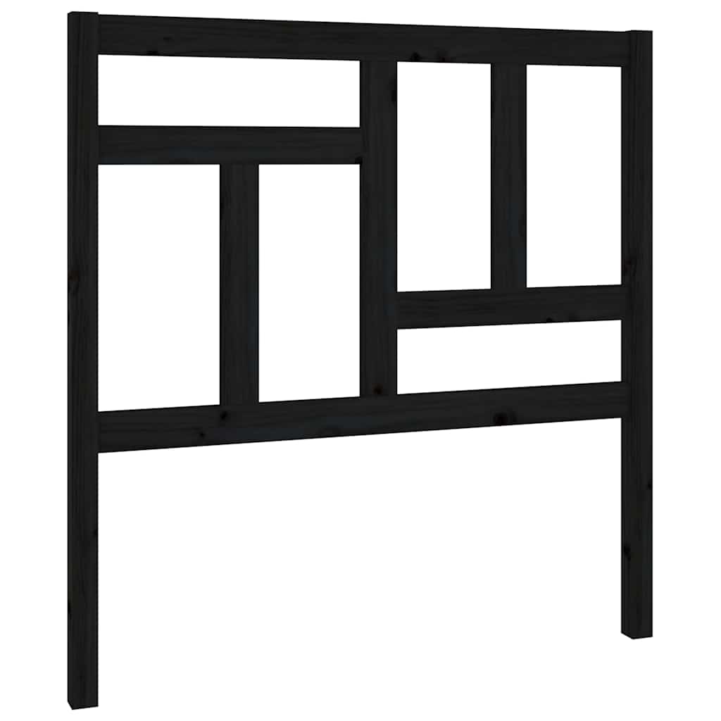 sengegærde 95,5x4x100 cm massivt fyrretræ sort