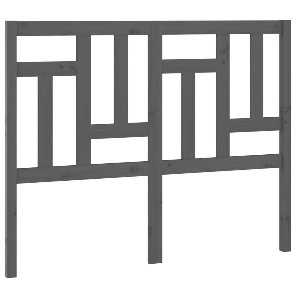 sengegærde 205,5x4x100 cm massivt fyrretræ grå