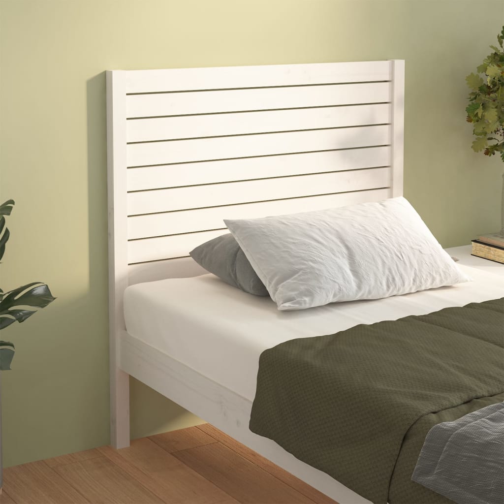 sengegærde 81x4x100 cm massivt fyrretræ hvid