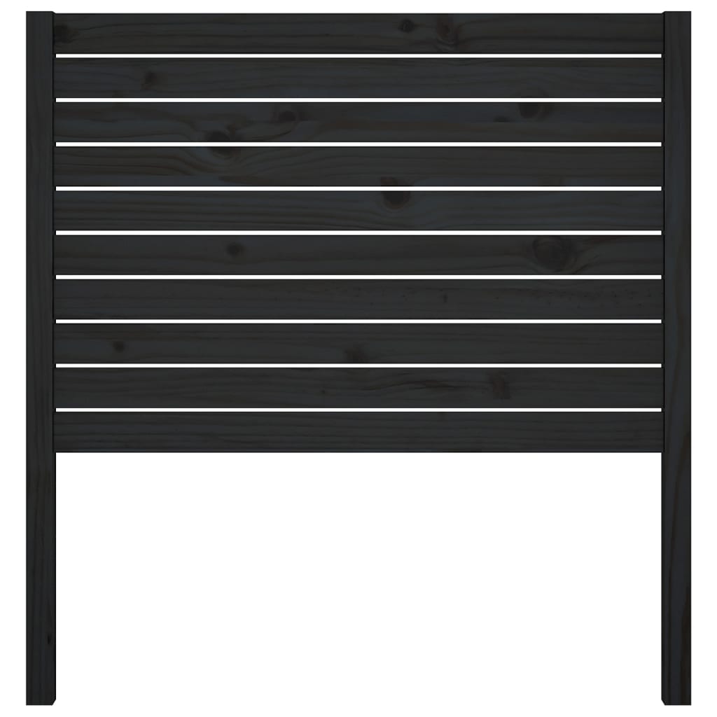 sengegærde 96x4x100 cm massivt fyrretræ sort