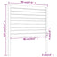 sengegærde 96x4x100 cm massivt fyrretræ sort
