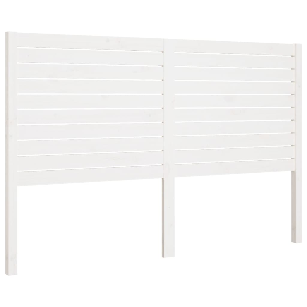 sengegærde 141x4x100 cm massivt fyrretræ hvid
