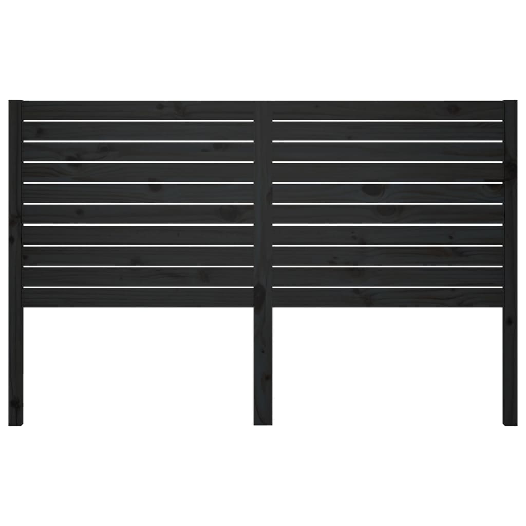 sengegavl 156x4x100 cm massivt fyrretræ sort