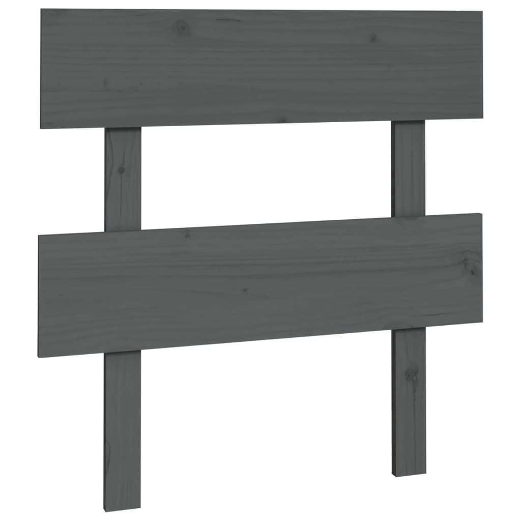 sengegærde 93,5x3x81 cm massivt fyrretræ grå