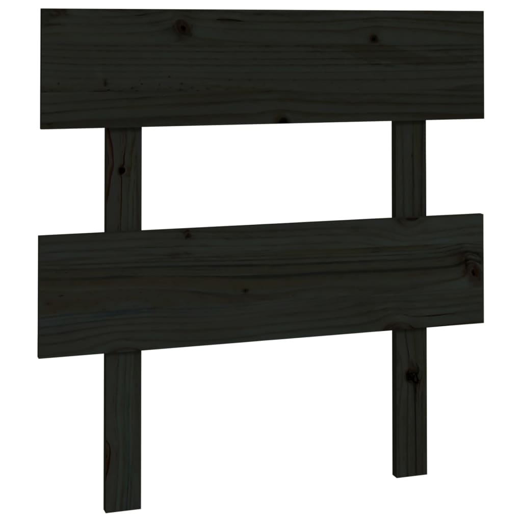 sengegærde 93,5x3x81 cm massivt fyrretræ sort