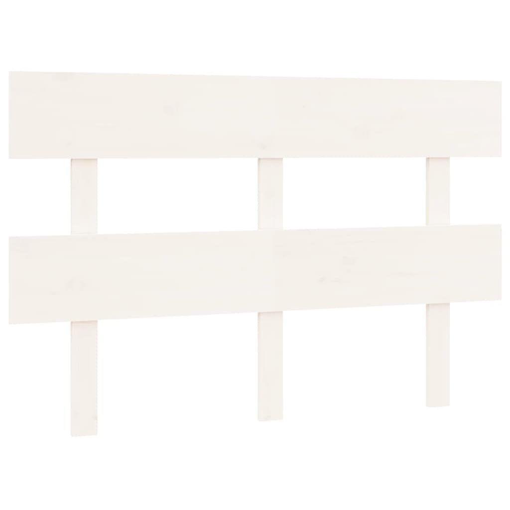 sengegærde 124x3x81 cm massivt fyrretræ hvid