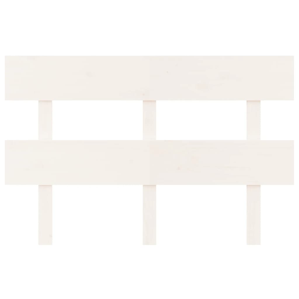 sengegærde 124x3x81 cm massivt fyrretræ hvid