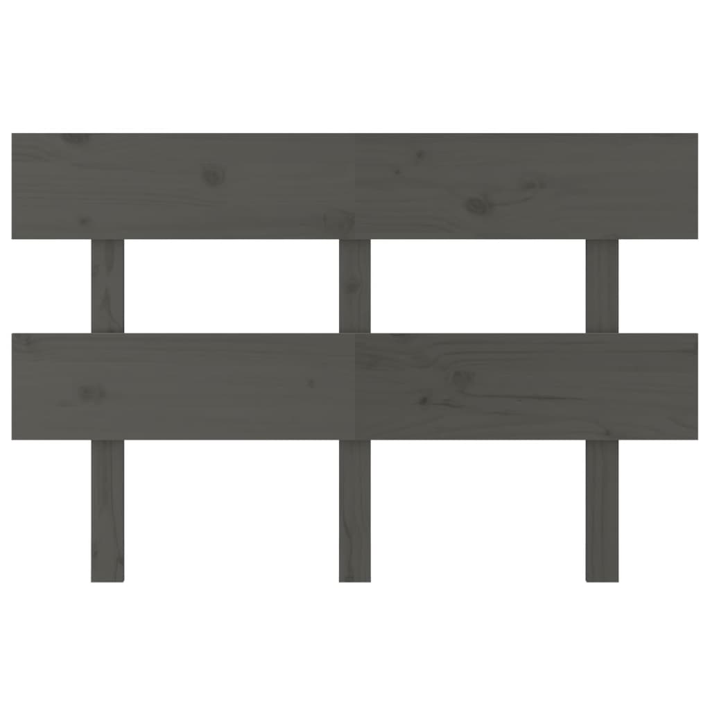 sengegærde 138x3x81 cm massivt fyrretræ grå