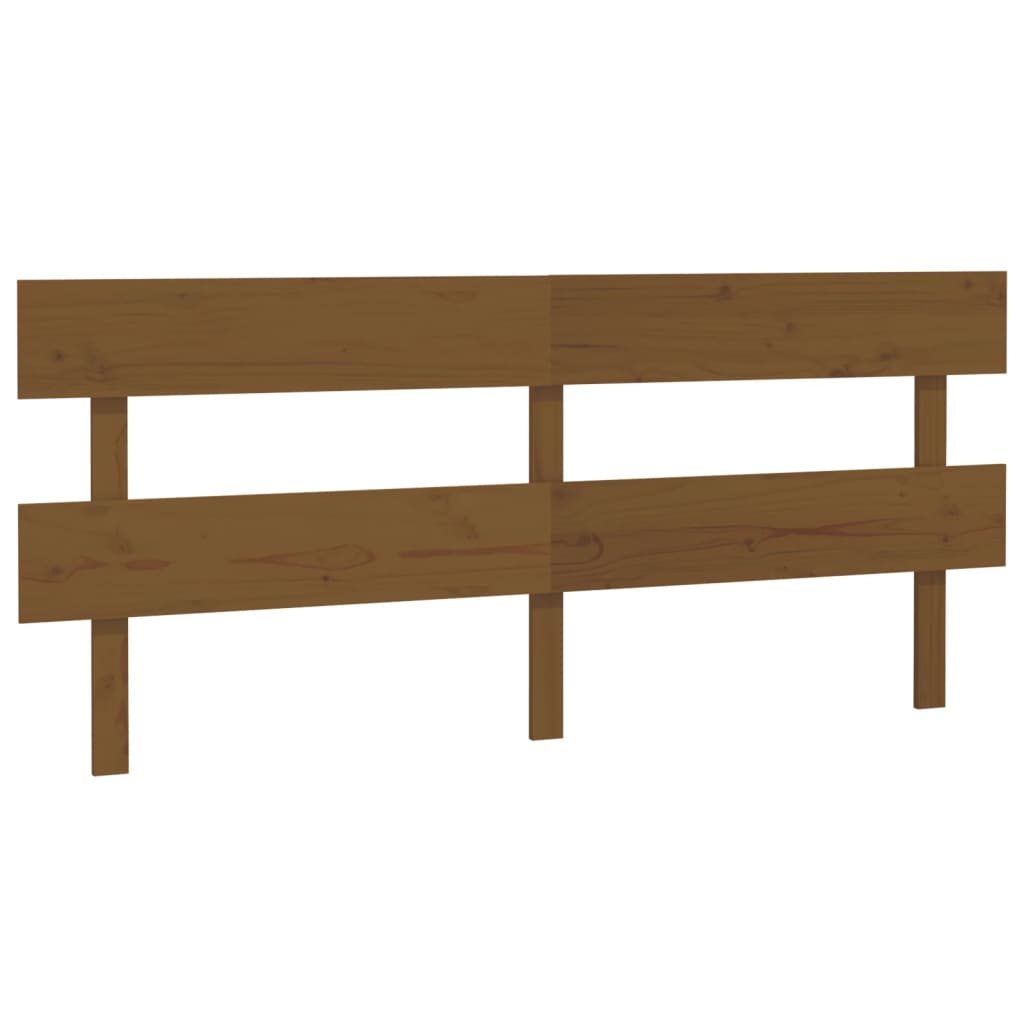 sengegærde 184x3x81 cm massivt fyrretræ gyldenbrun