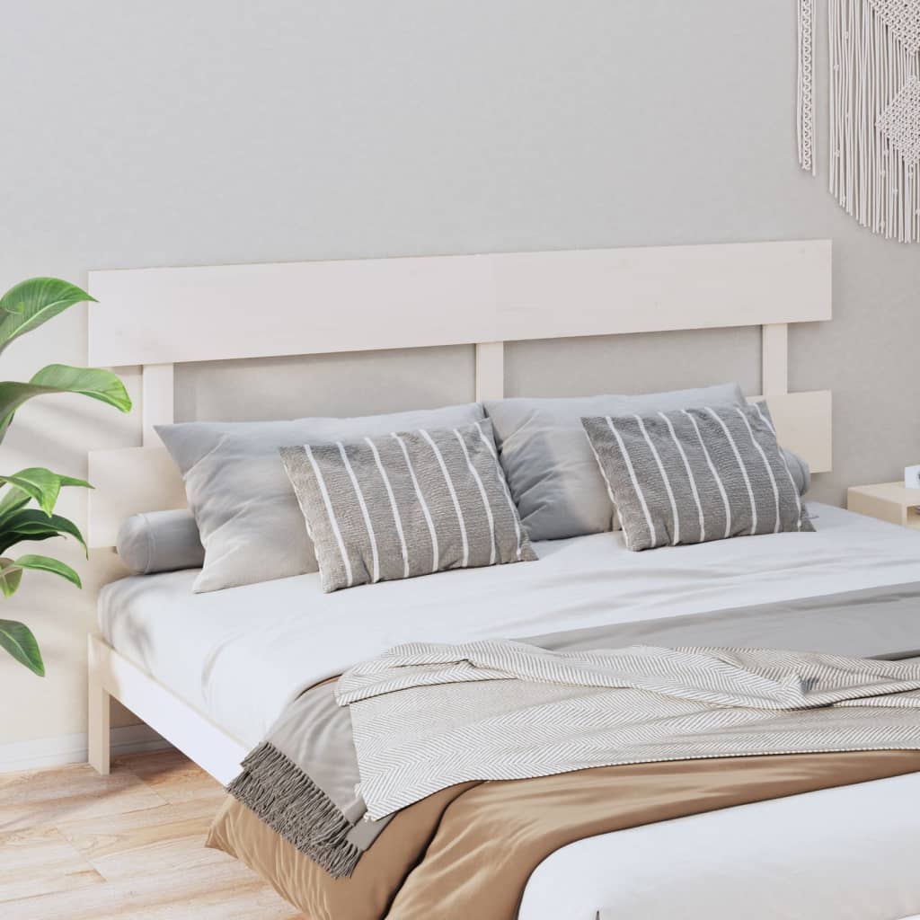 sengegærde 204x3x81 cm massivt fyrretræ hvid