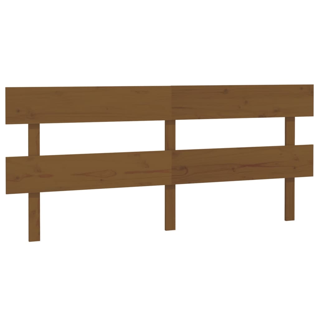 sengegærde 204x3x81 cm massivt fyrretræ gyldenbrun