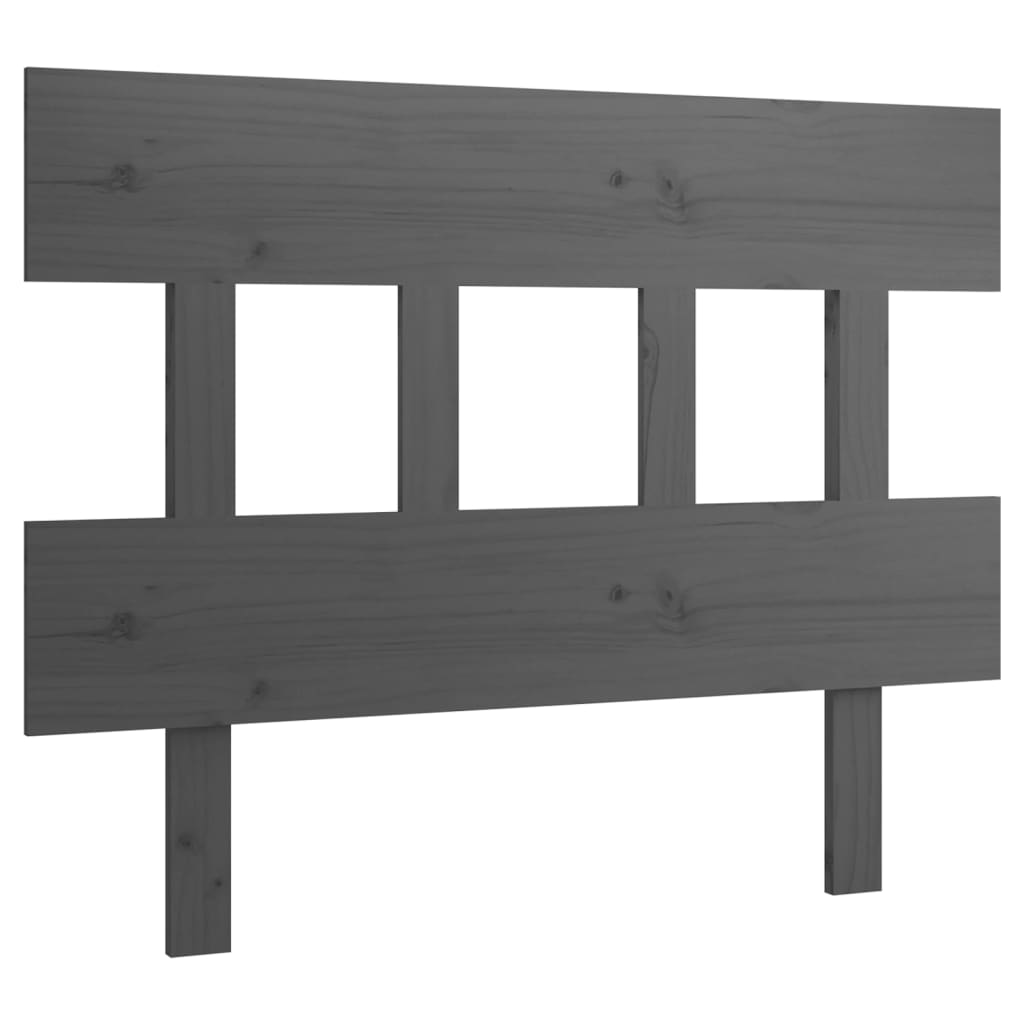 sengegærde 103,5x3x81 cm massivt fyrretræ grå