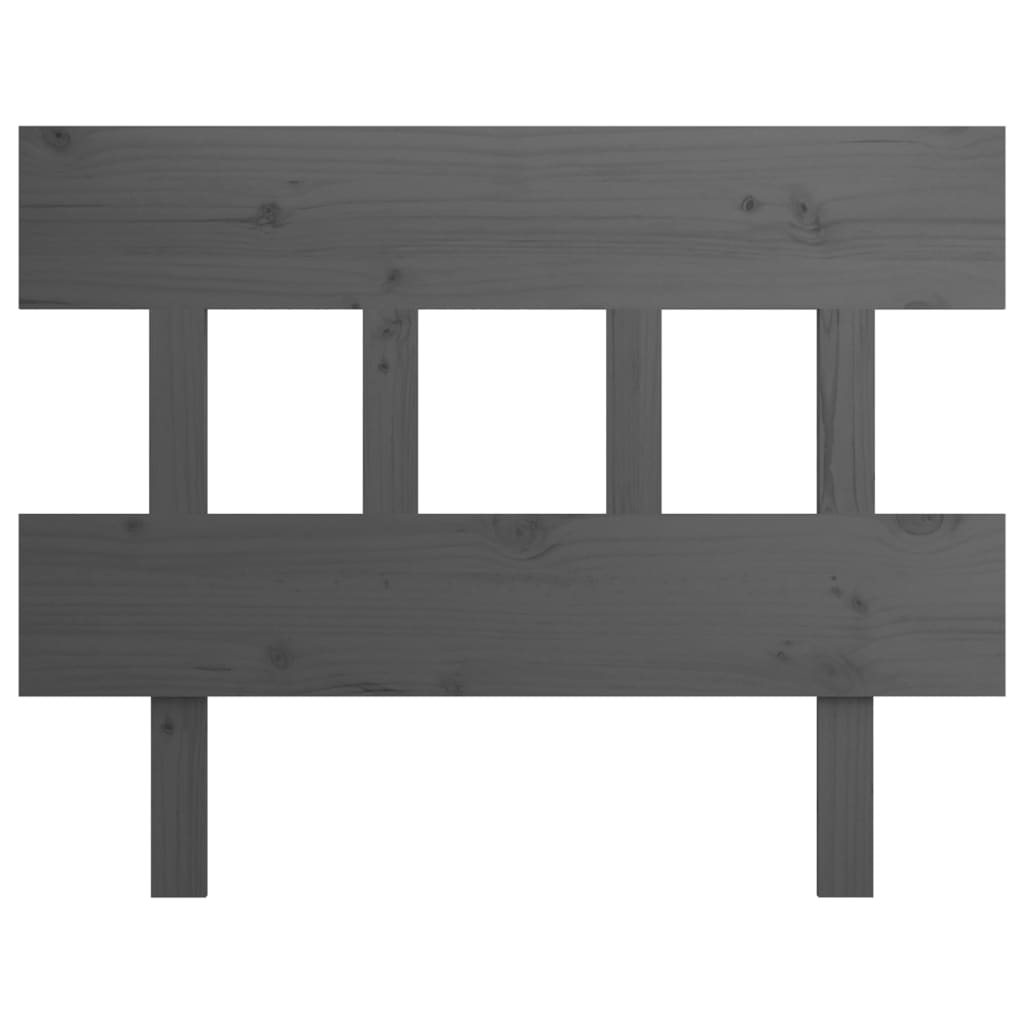 sengegærde 103,5x3x81 cm massivt fyrretræ grå