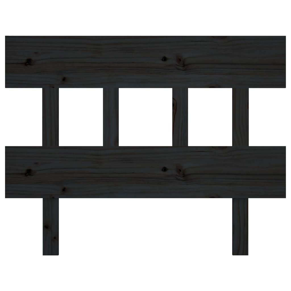 sengegærde 103,5x3x81 cm massivt fyrretræ sort