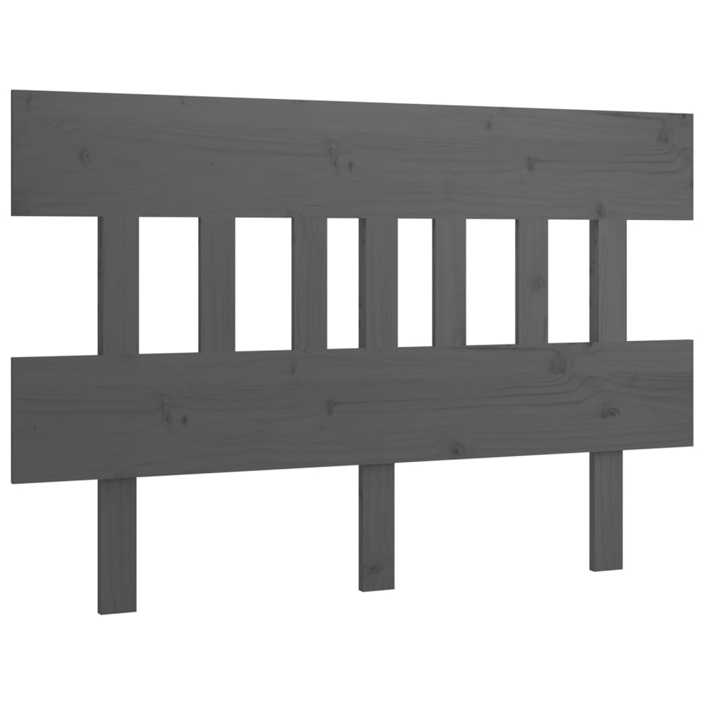 sengegærde 153,5x3x81 cm massivt fyrretræ grå
