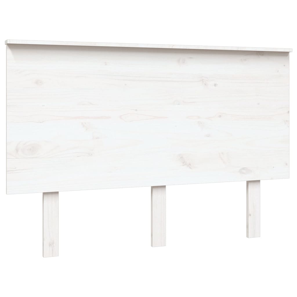 sengegærde 124x6x82,5 cm massivt fyrretræ hvid