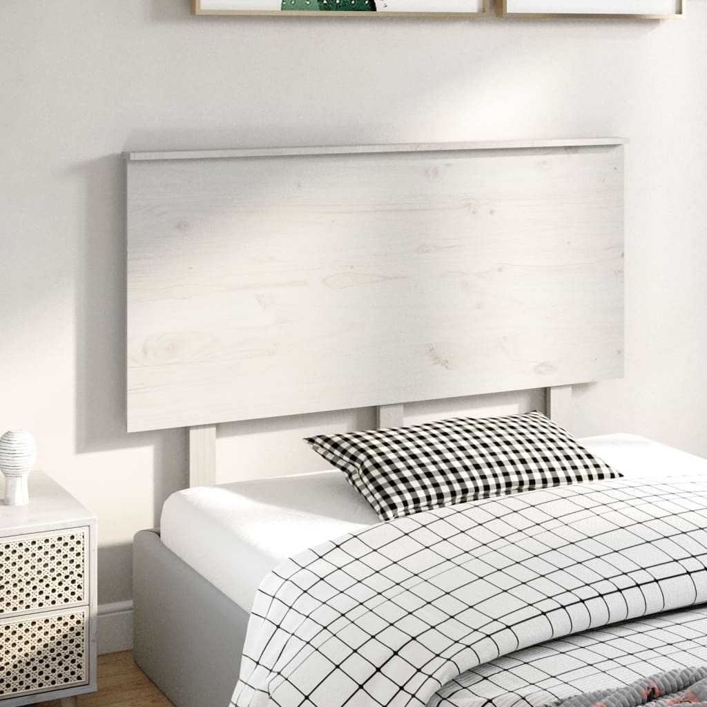sengegærde 124x6x82,5 cm massivt fyrretræ hvid