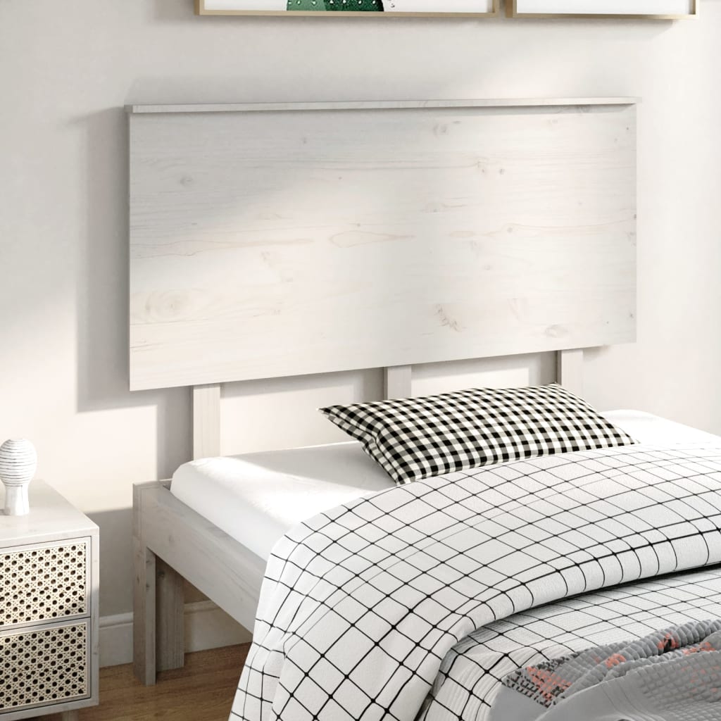 sengegærde 124x6x82,5 cm massivt fyrretræ hvid