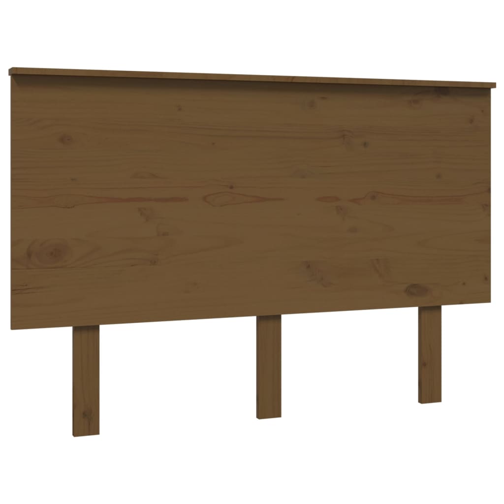 sengegærde 124x6x82,5 cm massivt fyrretræ gyldenbrun