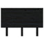 sengegærde 124x6x82,5 cm massivt fyrretræ sort