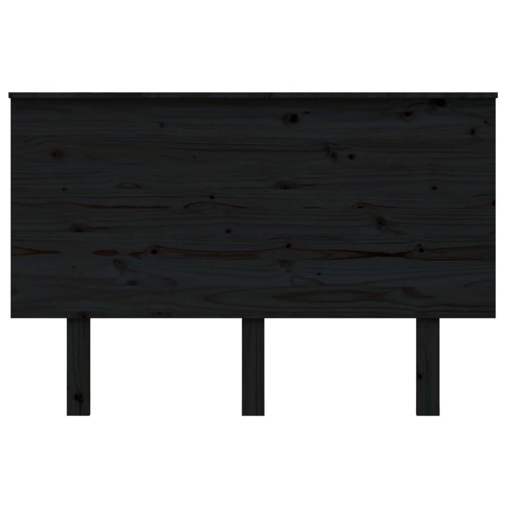 sengegærde 124x6x82,5 cm massivt fyrretræ sort