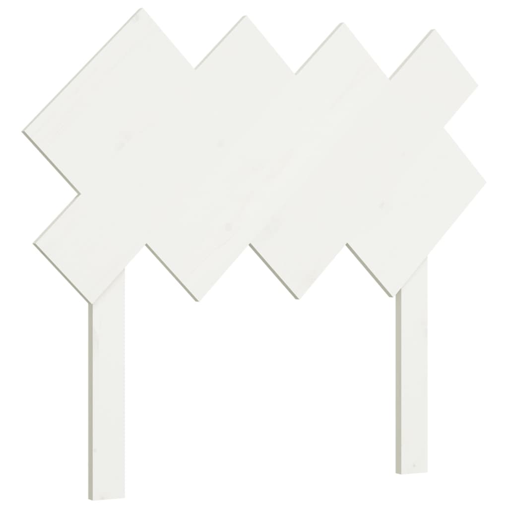 sengegærde 92x3x81 cm massivt fyrretræ hvid