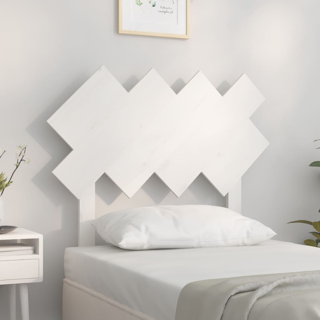 sengegærde 92x3x81 cm massivt fyrretræ hvid