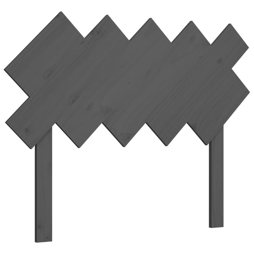 sengegærde 104x3x80,5 cm massivt fyrretræ grå
