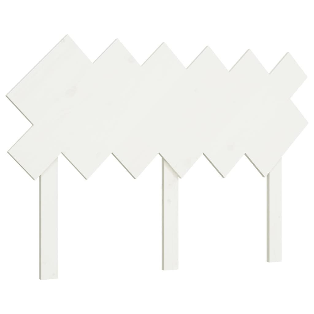 sengegærde 122,5x3x80,5 cm massivt fyrretræ hvid