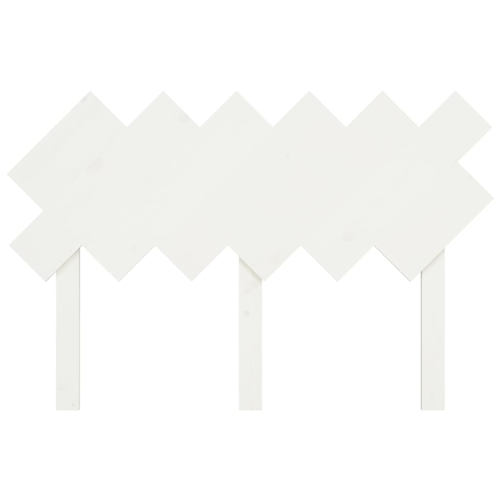 sengegærde 122,5x3x80,5 cm massivt fyrretræ hvid