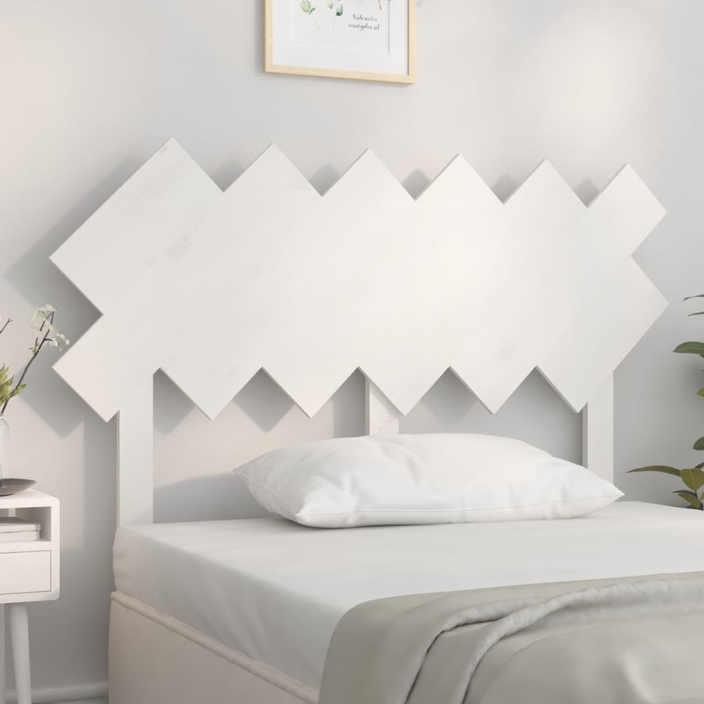 sengegærde 122,5x3x80,5 cm massivt fyrretræ hvid
