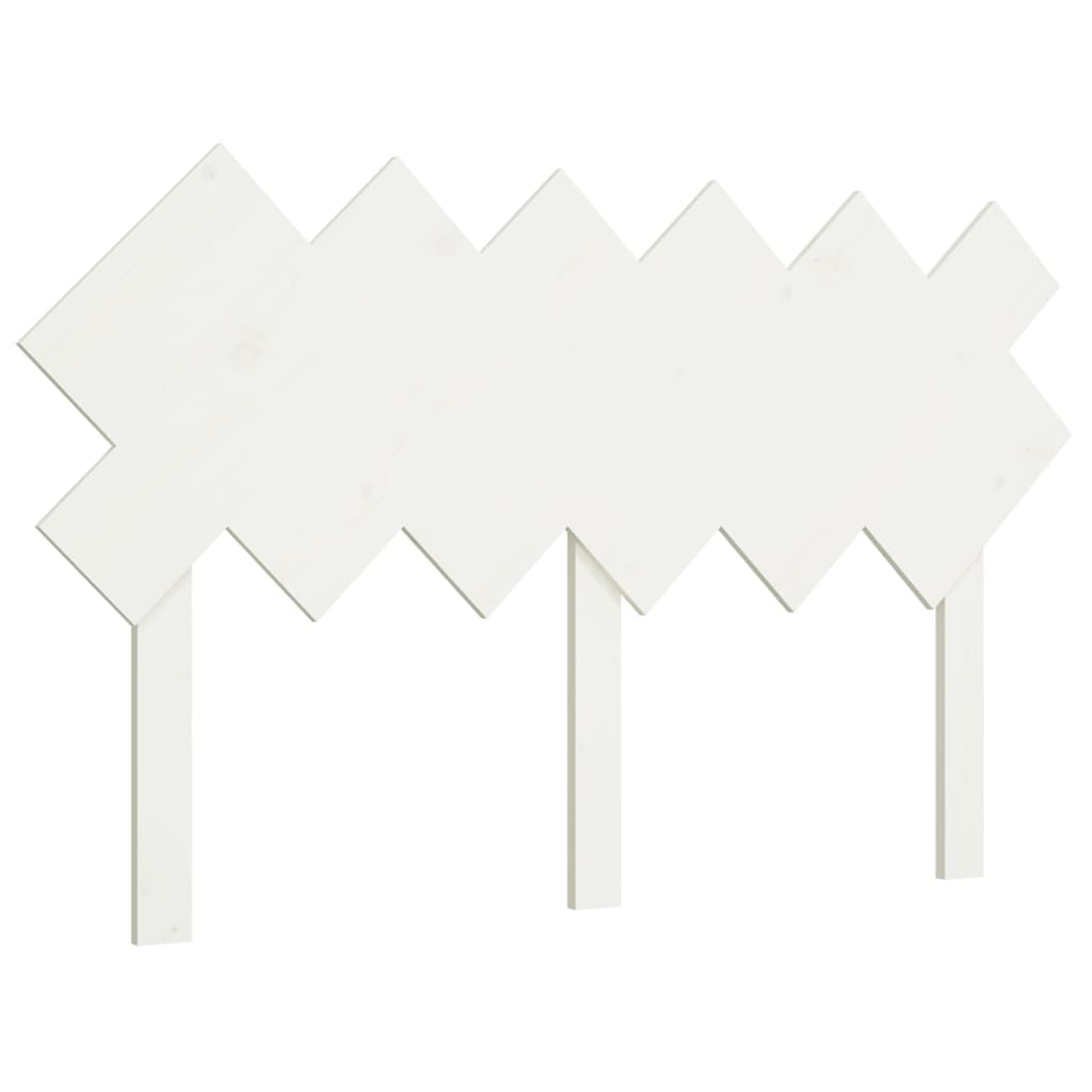 sengegærde 132x3x81 cm massivt fyrretræ hvid
